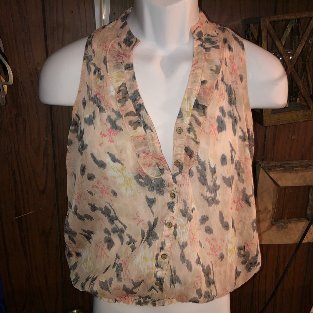 2/$15 AMERICAN RAG CIE see through blouse size SM NEW